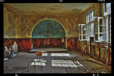 Interior of abandoned building