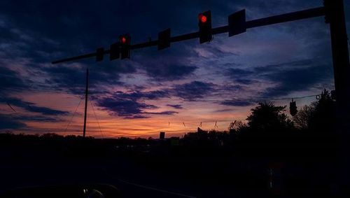 View of road at sunset