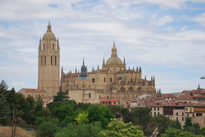 View of cathedral against cloudy sky