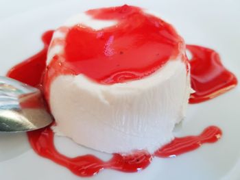 Close-up of ice cream in plate