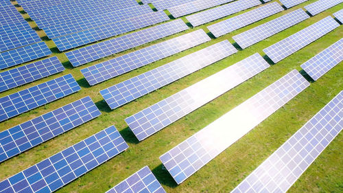 Full frame shot of tiled floor, green energy,solar cell farm