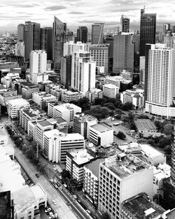 High angle view of cityscape