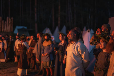 Group of people at music concert