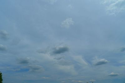 Low angle view of cloudy sky