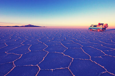 Scenic view of desert against sky