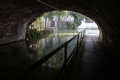 Arch bridge over canal