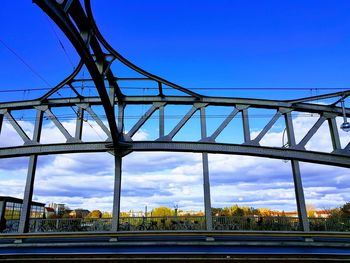 Low angle view of bridge against sky