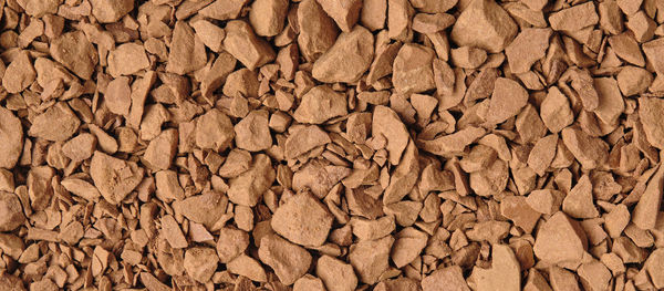 Close up of freeze dried instant coffee, food background.