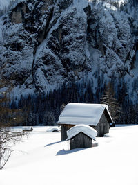 Scenic view of snow covered landscape