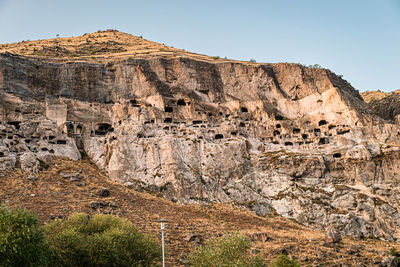 Rock monastery in vardzia in georgia