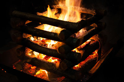 Big bonfire in a traditional folk festival