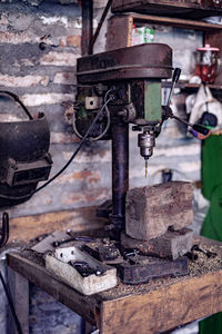 Close-up of machine part