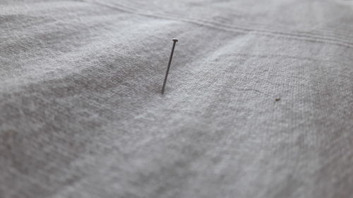 Close-up of floral pattern on table