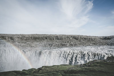 Waterfall and rainbow