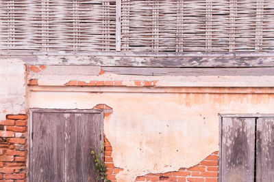 Brick wall of old building