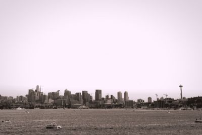 City skyline at waterfront