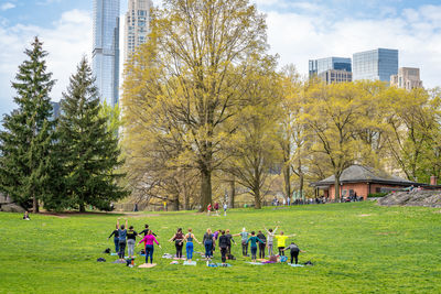 Group of people in park