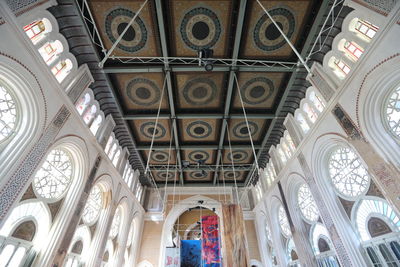 Low angle view of ceiling of building