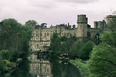 Panoramic view of historic building against cloudy sky