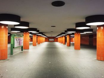 Empty corridor of building