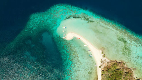 High angle view of sea