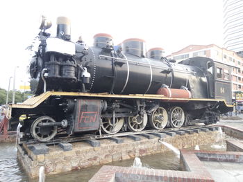 View of train at railroad station