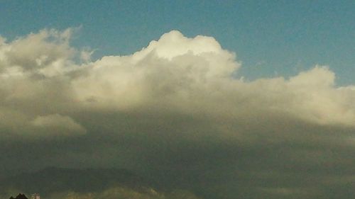 Low angle view of cloudy sky