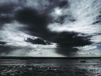 Storm clouds over sea