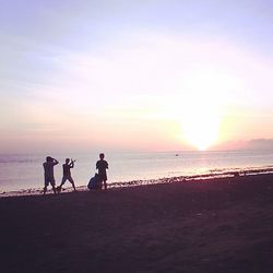 Scenic view of sea at sunset