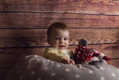 Portrait of cute baby girl