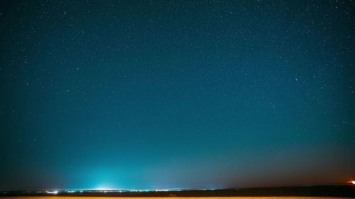 Low angle view of star field at night