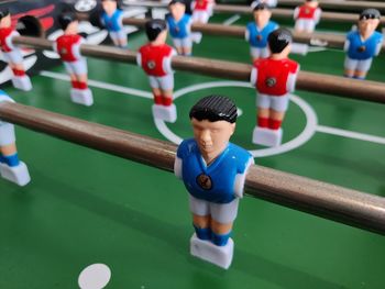 Close-up of foosball