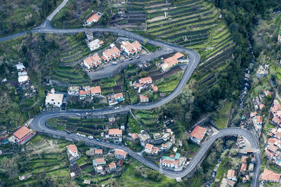 High angle view of cityscape