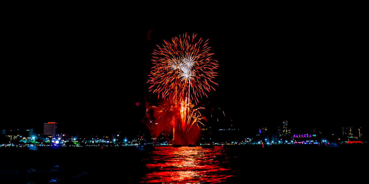 FIREWORK DISPLAY AT NIGHT