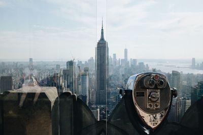 Empire state building view from the rockefeller tower