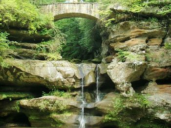 River flowing through rocks