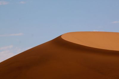 Low angle view of desert against sky