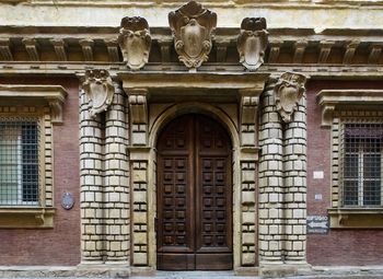 Close-up of closed door