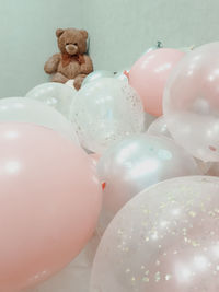 Close-up of multi colored balloons