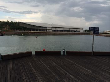 Built structure against cloudy sky