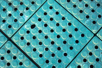 Full frame shot of turquoise metal sheet