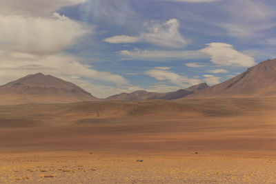 Scenic view of desert against sky