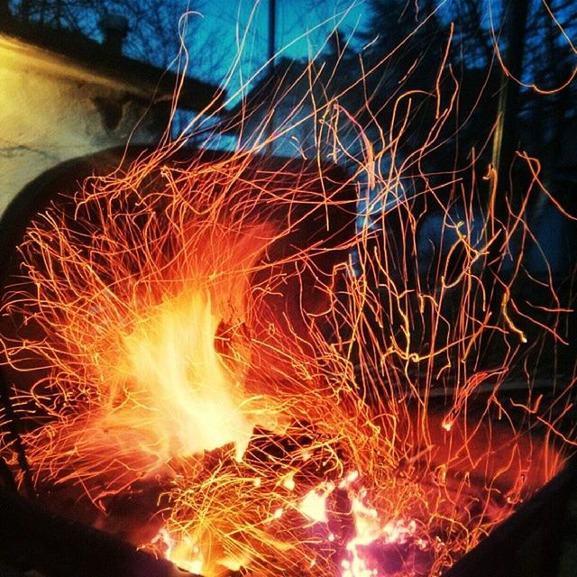 fire - natural phenomenon, night, burning, flame, heat - temperature, glowing, long exposure, illuminated, motion, fire, bonfire, sparks, campfire, close-up, firewood, blurred motion, orange color, celebration, outdoors, no people