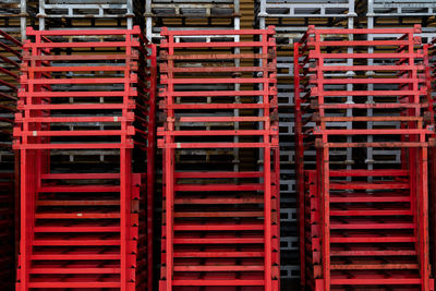 Full frame shot of red construction site