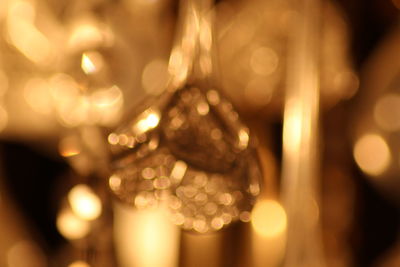 Defocused image of illuminated christmas lights