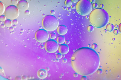 Close-up of bubbles in water