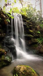 Scenic view of waterfall