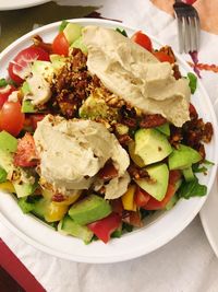 Close-up of salad in plate