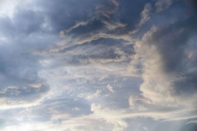 Low angle view of clouds in sky