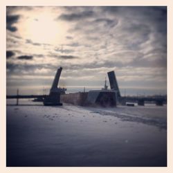 Built structure against cloudy sky